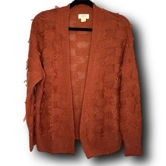 Maeve by Anthropologie Janis Fringed Checkered Cardigan - Picture 7 of 7